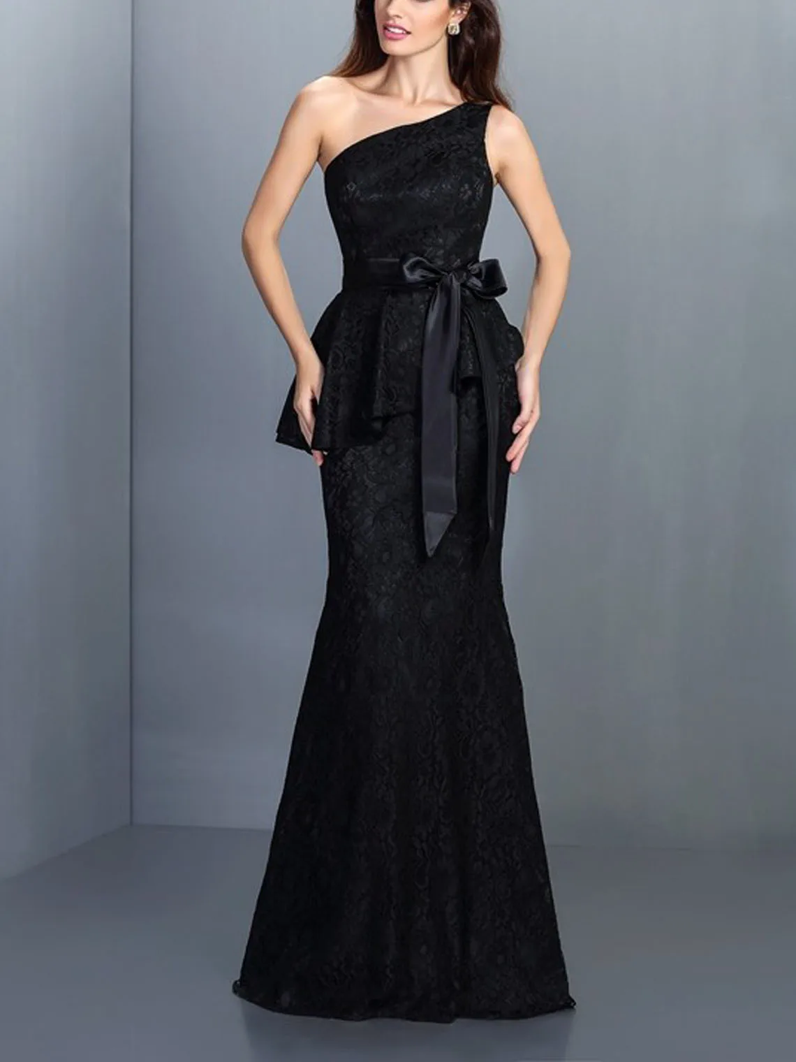 

Модное элегантное вечернее платье русалки, кружевное платье на одно плечо без рукавов длиной до пола с поясом, свадебное платье для гостей 2025 года, бесплатно по индивидуальному заказу