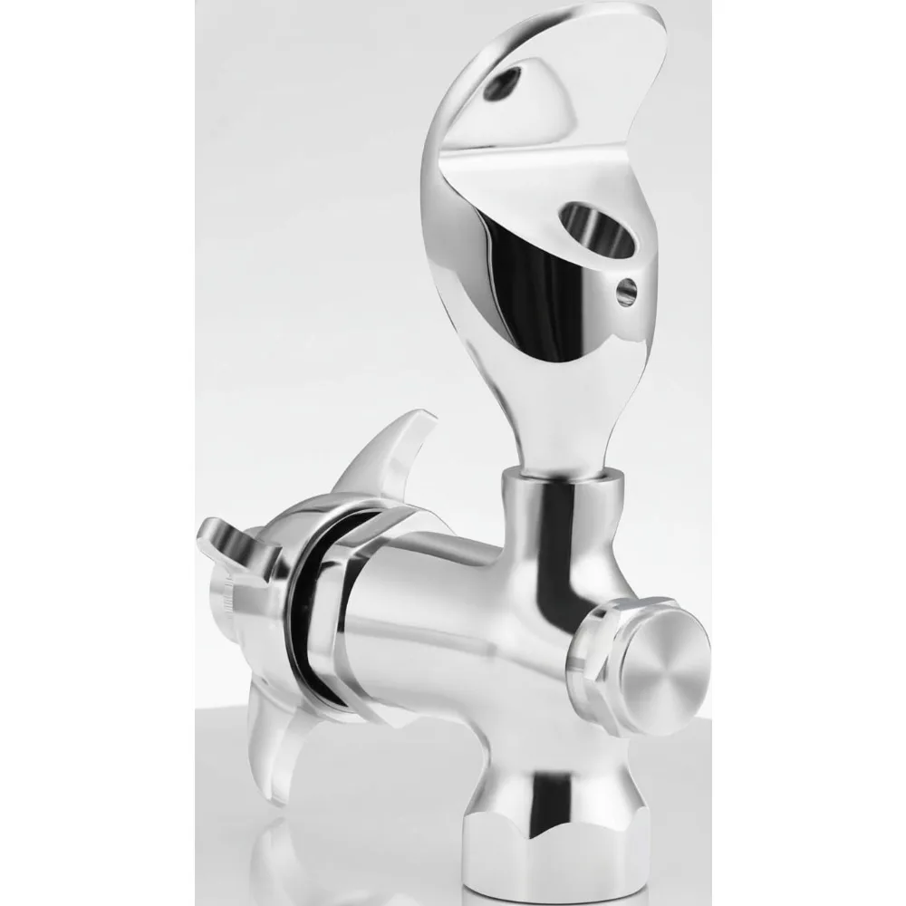 صنبور مياه خارجي ذاتي الإغلاق مع مقبض، فقاعة FPT مقاس 1/2 بوصة، كروم مصقول عالي التحمل للشرب واستخدام الحديقة #1