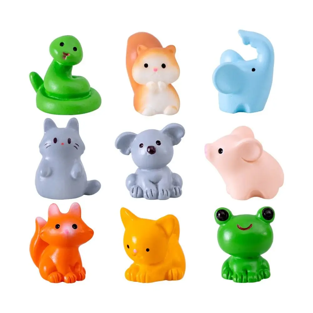 Cat Duck Sheep Squirrel Frog Turtle Animals Micro Landscape Ornaments Realistic Cute Zodiac Animals Miniatures Handmade