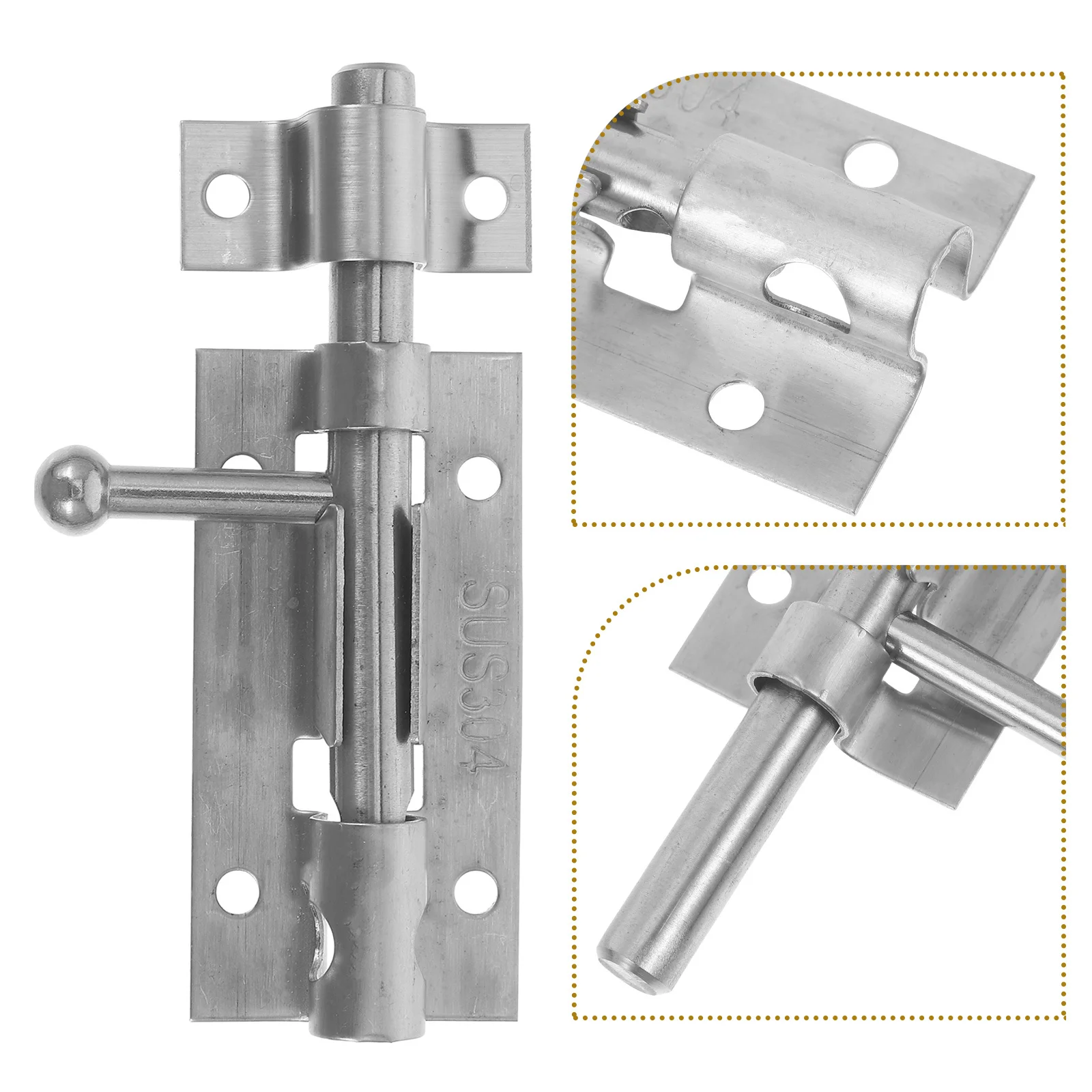 

Stainless Steel Door Latch 4 Inch Sliding Lock Barrel Bolt For Home Office Garage Security Door Buckle Cage Pet Fence