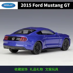 WELLY 1:36 2015 Ford Mustang GT Alloy Sports Car Model Simulation Diecast Metal Toy Vehicles Car Model Collection Childrens Gift