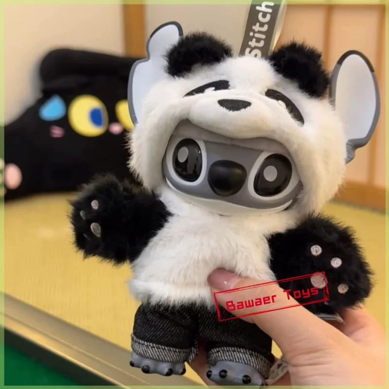 

Genuine Disney Genz Street Series Black And White Panda Stitch Vinyl Keychain Limited Edition Collectible Charm Gift For Fans