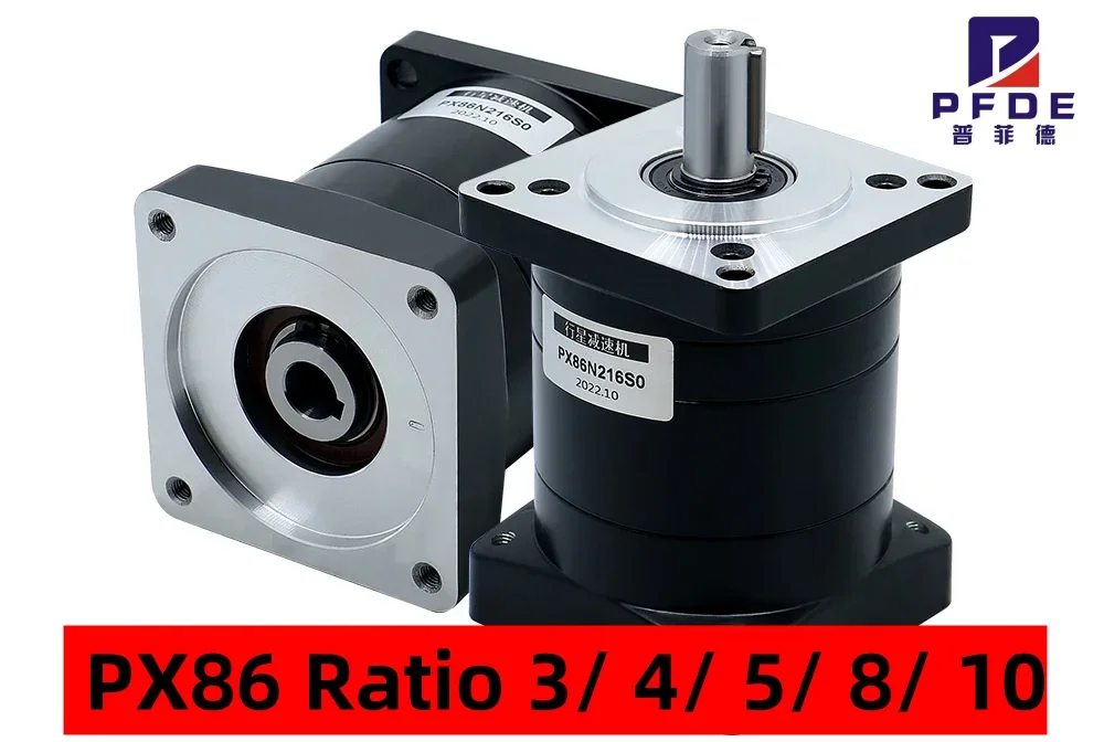 

Планетарный редуктор PX86, передаточное число 3/4/5/8/10 макс. 60 Нм.м. Подходит для вывода сервопривода шагового двигателя Nema 32 34, 16 мм.