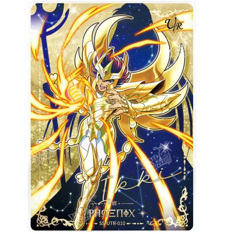 KAYOU Genuine Saint Seiya Card Collection Card Toy Seiya Purple Dragon Hyoga Shun Ikki Limited UTR Single Card Children Toy Gift