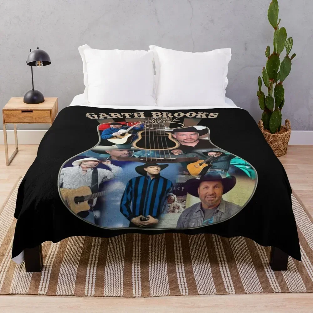 

Garth BROOKS Guitar Signature Sweat Throw Blanket Beach Decorative Beds Blankets