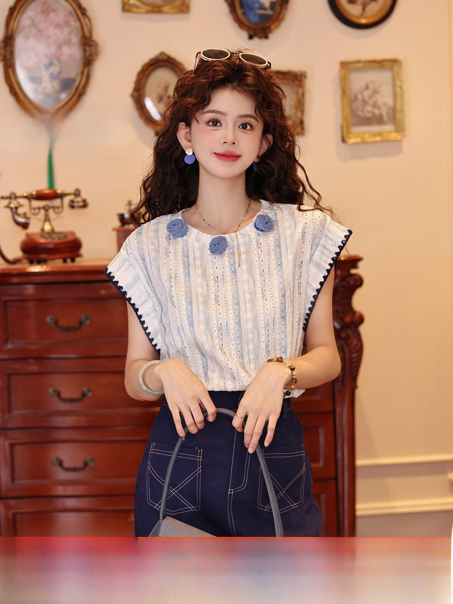 

Summer Casual ort Sve Women's T-irt Fre Sle round Ne Pullover Top Polyester Spandex Blend Comfortable Fit