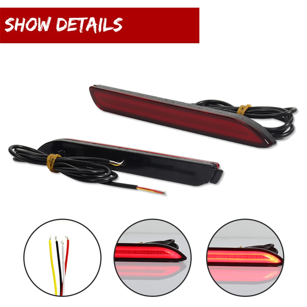 LED Rear Bumper Reflectors Tail/Brake Lights For Lexus RC350 IS-F RX300 NX200t NX300h For Toyota RAV4 Avalon Venza Matrix Sienna
