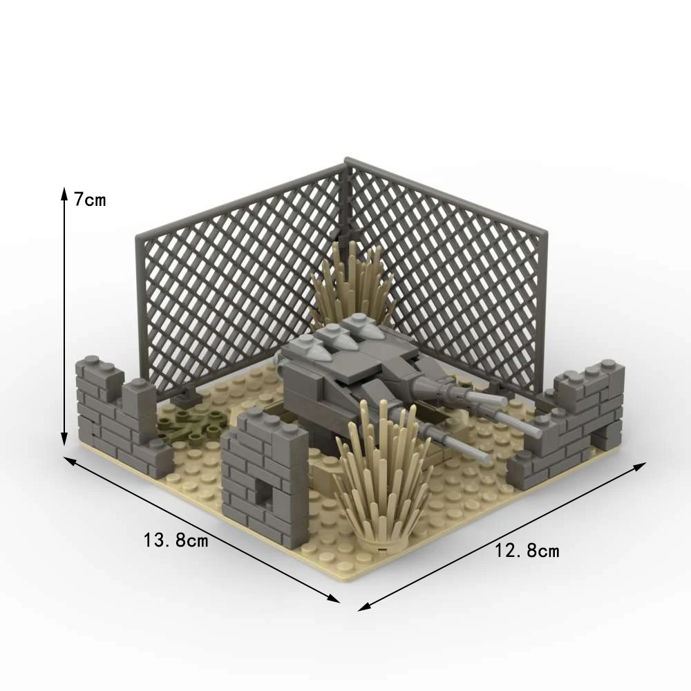 MOC Model Military Series Modern Warfare Missile Base Silo Scene Assembly of Building Blocks DIY Decoration Toys for Children