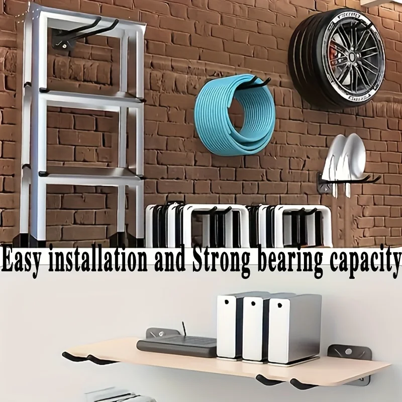 A Wall-Mounted Metal Tool Holder / 1pc - Versatile Garage And Garden Rack for Shovels, Rakes, And Brooms - Durable Storage Hooks image 5