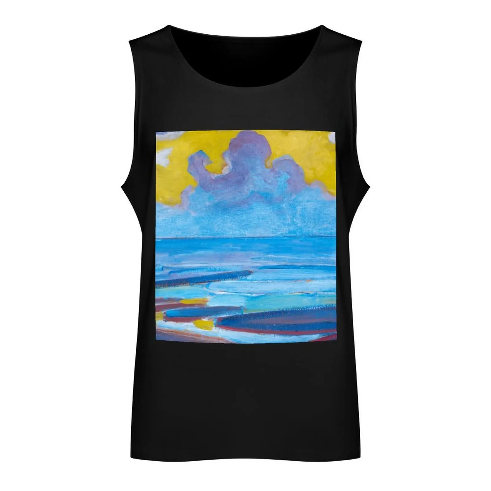 By the Sea (1909) by Piet Mondrian Tank Top clothes for men Gym man Sleeveless T-shirt