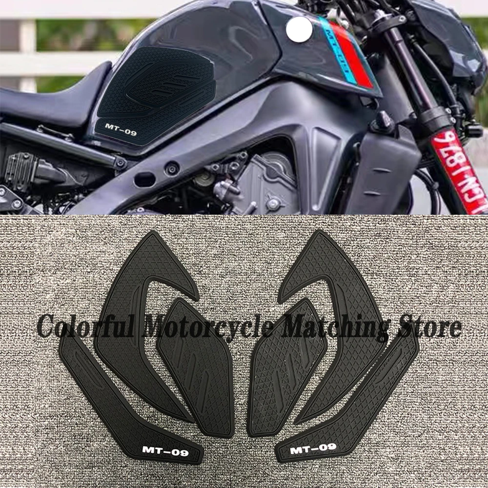 New For Yamaha MT-09 MT 09 MT09 2021-2022- 2023 Fuel Tank Cushion Tankpad Protector Stickers Gas Decal Knee Grip