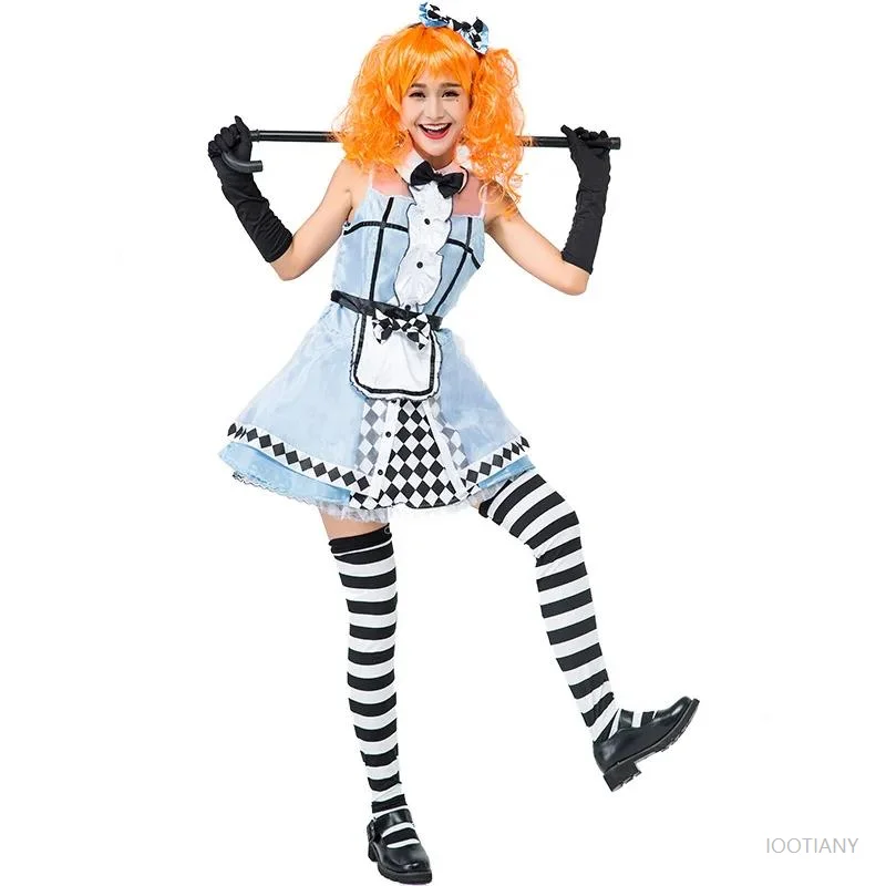 

Halloween Carnival Classical Alice Fantasia Lolita Poker Maid Cosplay Costume Carnival Party Sexy Ballerina Princess Masquerade