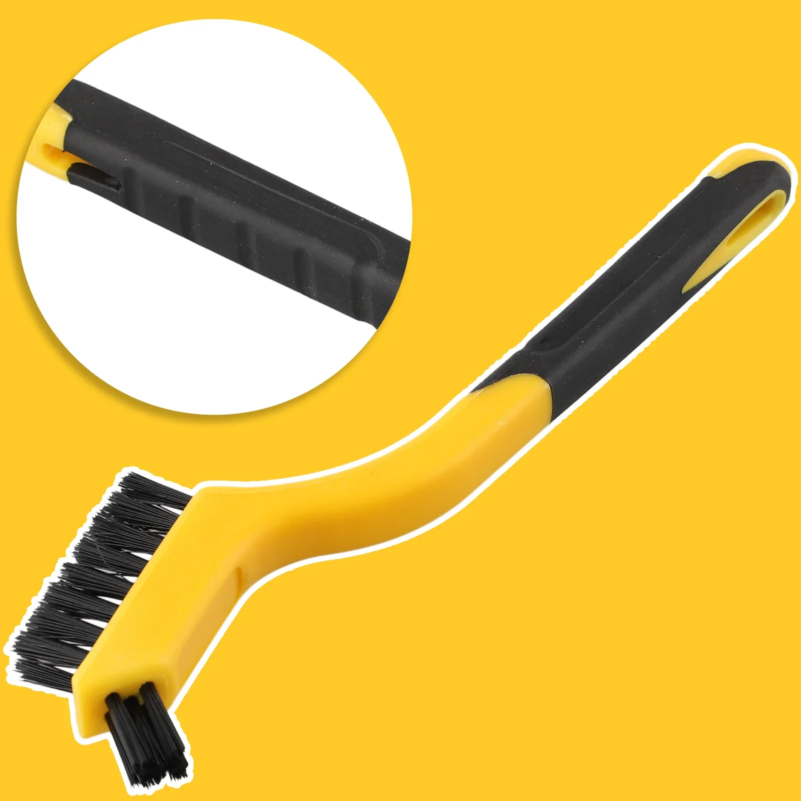 Rust And Dirt Brush Brass Hand Tools High Quality Nylon Stainless Steel Yellow Handle Useful Tools For Home Garden