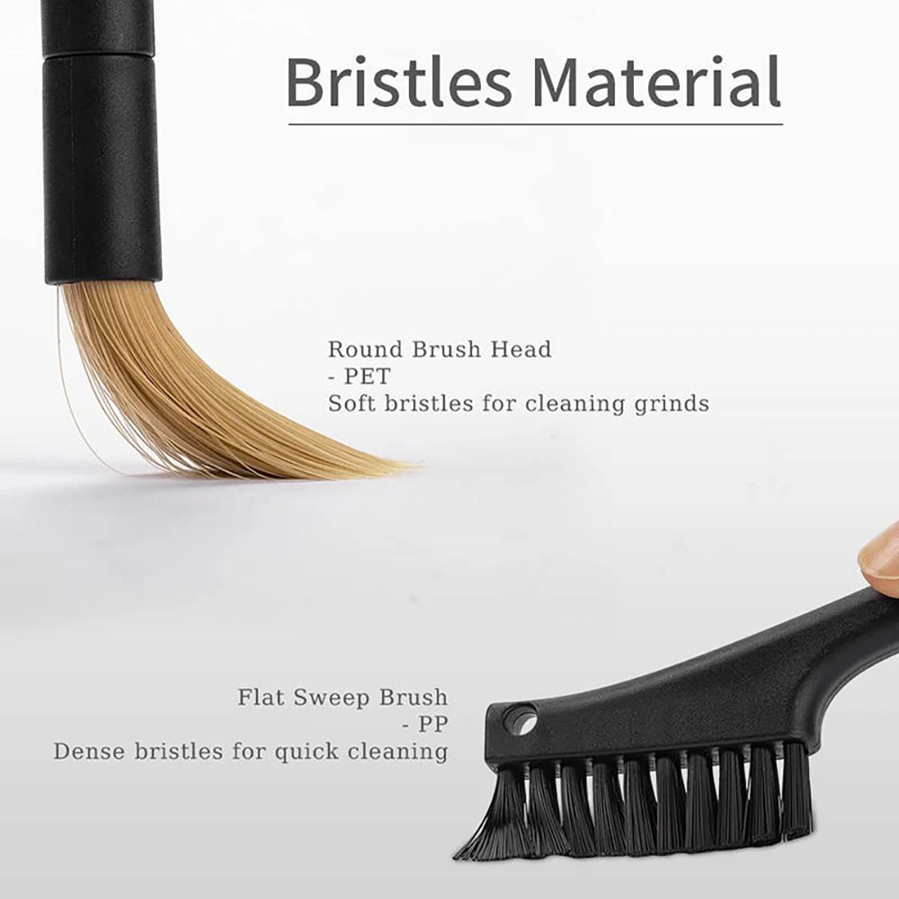 Coffee Machine Cleaning Brush Espresso Beans Grinder Soft bristle Double Head Brush Home Kitchen Barista Cleaning Tools