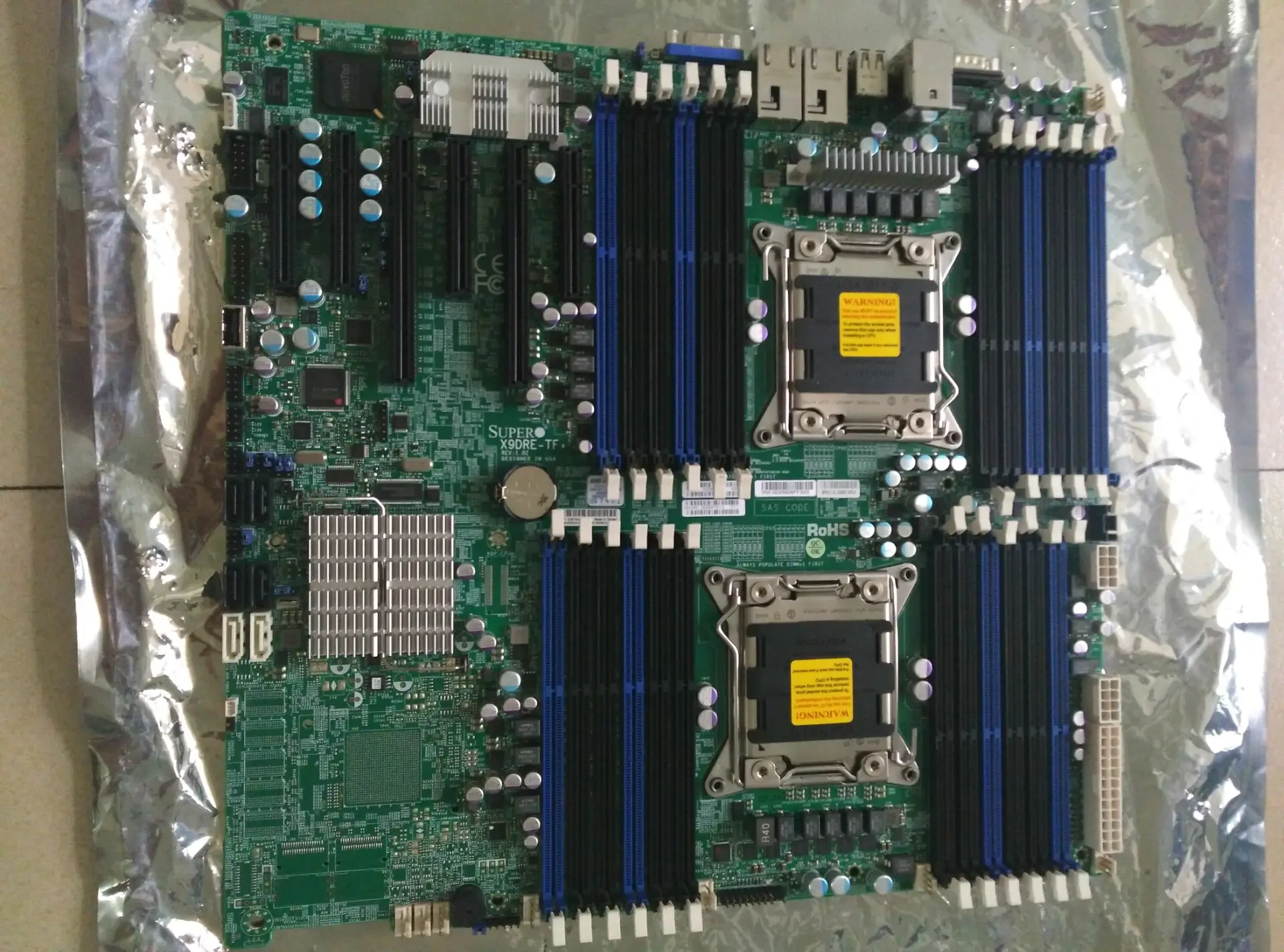 

For X9DRE-TF + INEL C602 chipset dual 10 Gigabit network interface card 2011 pin server main board