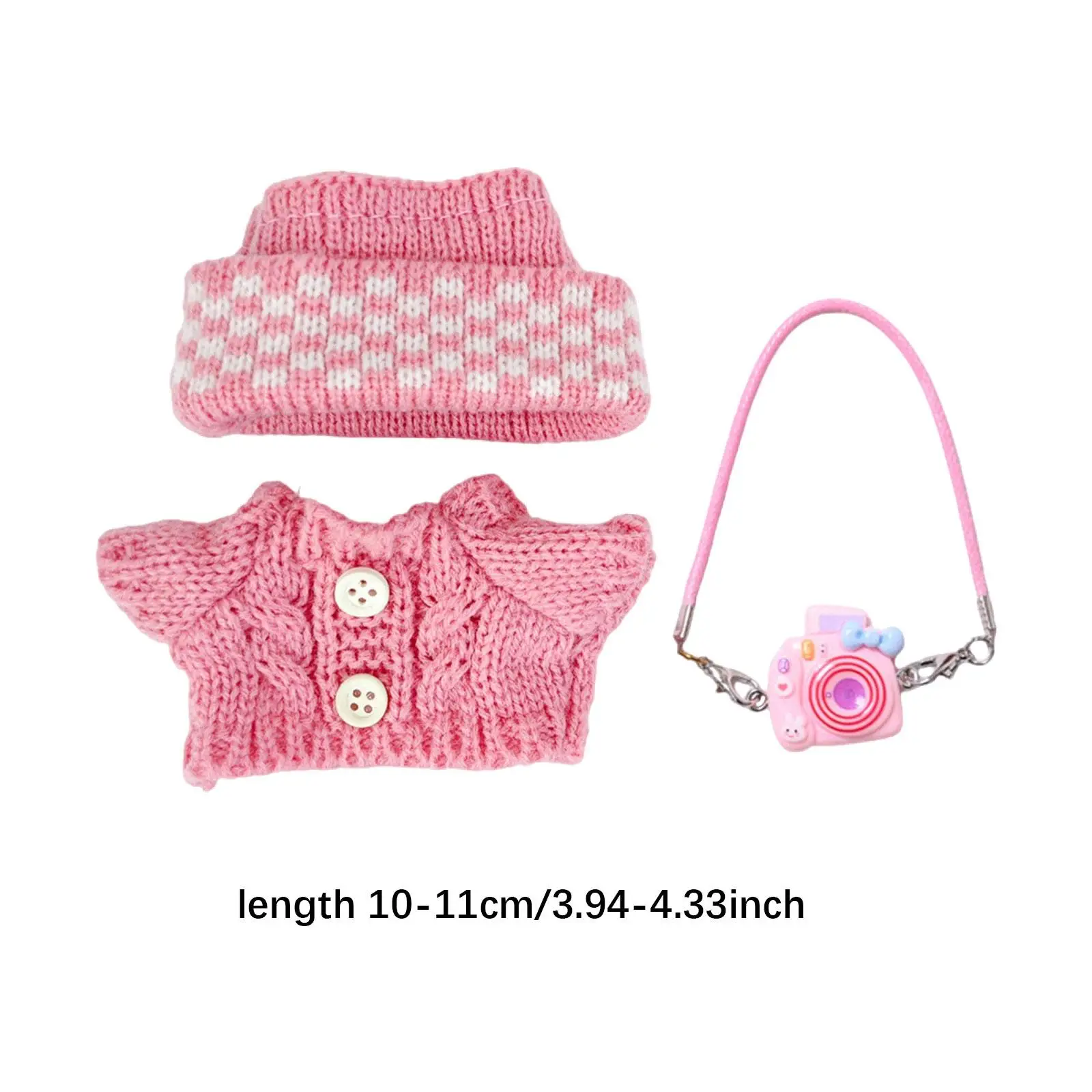 Mini Dolls Clothes Soft Clothing Dress Toys Fashion Decor Costume Sweater and Headwear DIY Supplies Cosplay Gifts Birthday