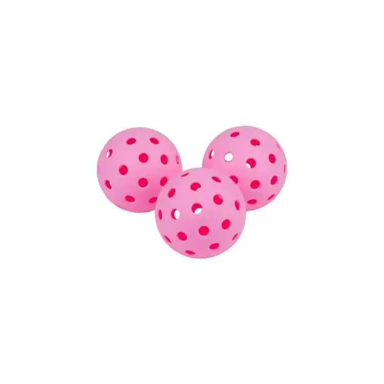 Joysent Durable Outdoor Pickleball Balls 40 Holes 74mm Training Paddle Ball TPE Plastic Competition Practice Pink image 3