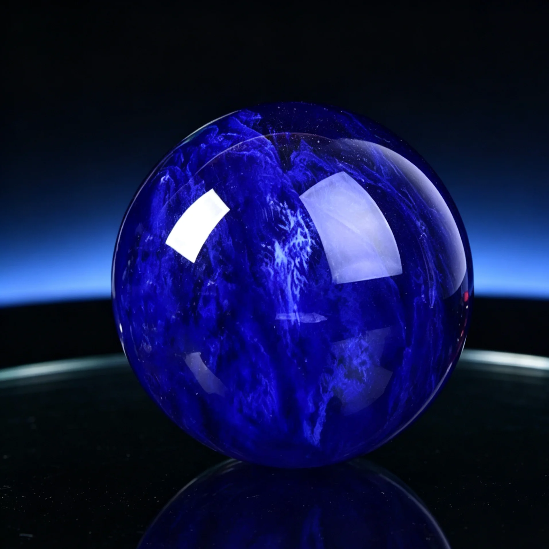 Natural Blue Smelting Stone Crystal Ball Polished Rock Sphere Spiritual Witchcraft Ornament Reiki Energy Healing Home Decoration