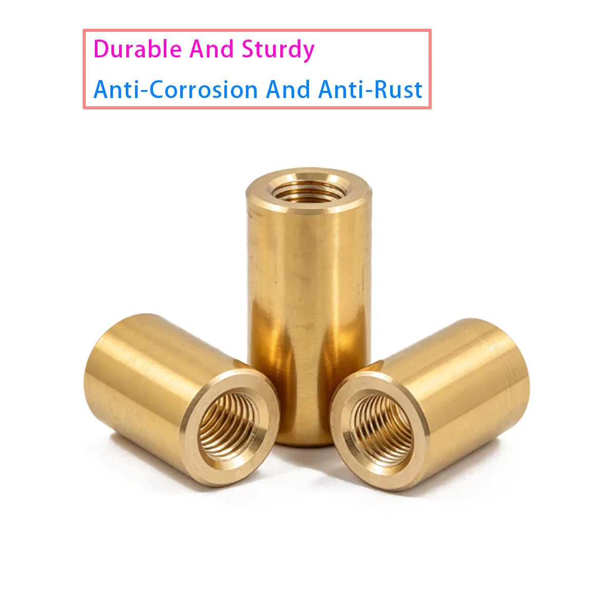Brass Circular Spacer Screw Thread Through Hole Spacer Rod M4 M5 M6 M8 M10 M12