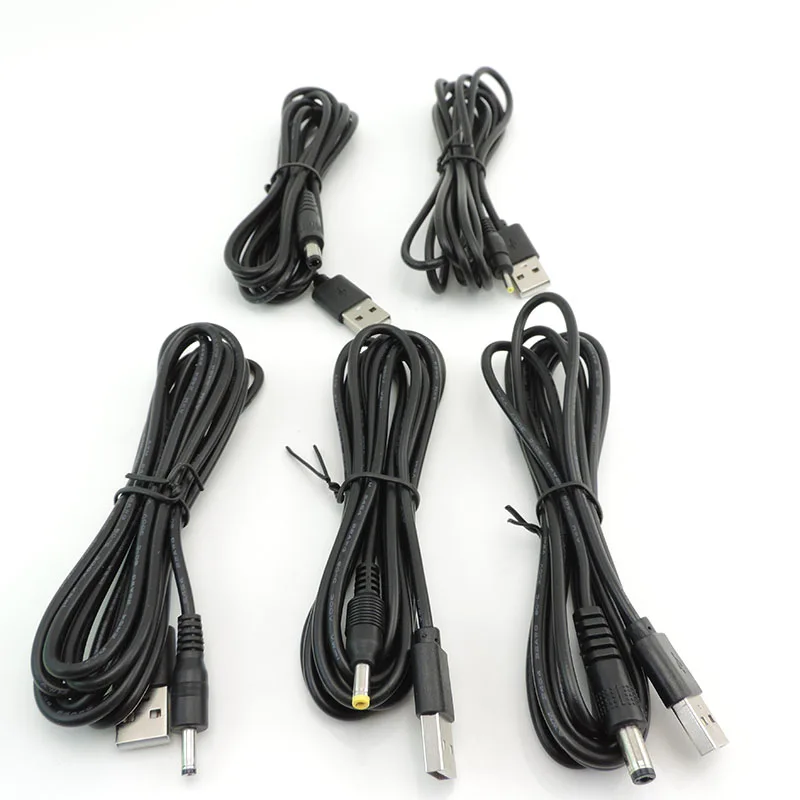 USB A Male to DC 2.0 0.6 2.5 3.5 1.35 4.0 1.7 5.5 2.1 5.5 2.5mm Power supply Plug Jack type A extension cable connector cords