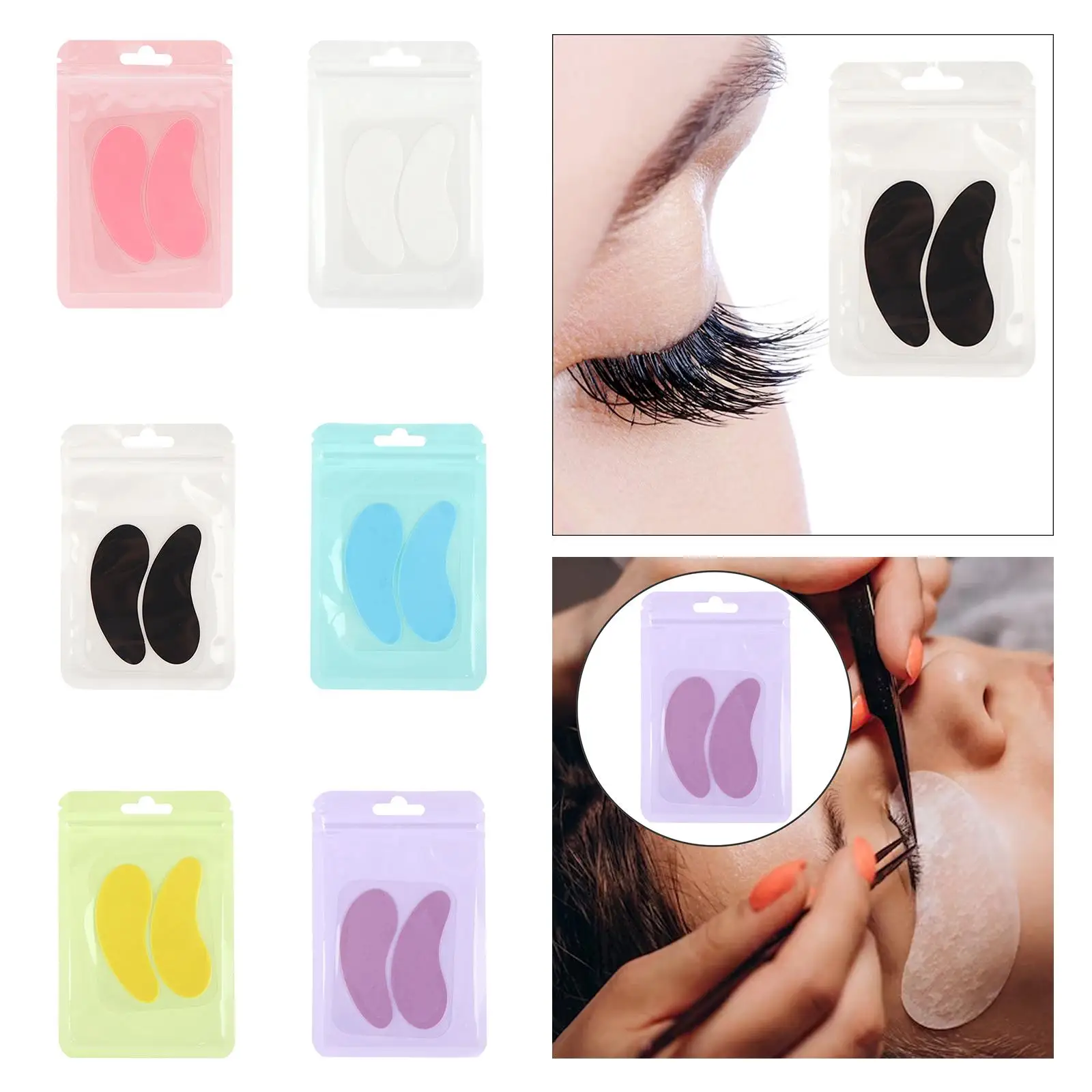 Almohadillas de silicona para extensión de pestañas, parches suaves debajo de los ojos, suministros para levantamiento y tinte de pestañas DIY
