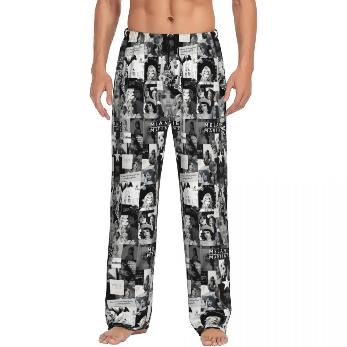 

Custom Martinez Melanie Pajama Pants Sleepwear for Men Elastic Waistband Sleep Lounge Bottoms with Pockets