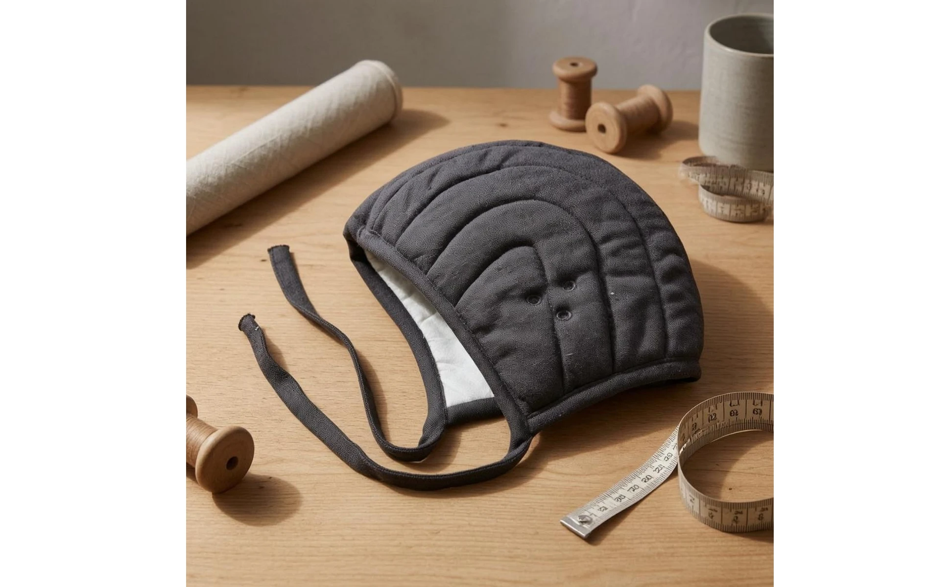 Arming Cap Comfortable Fit Padded Helmet Liner Quilted Linen Cap Breathable Medieval Coif Historically Precise for LARP Players