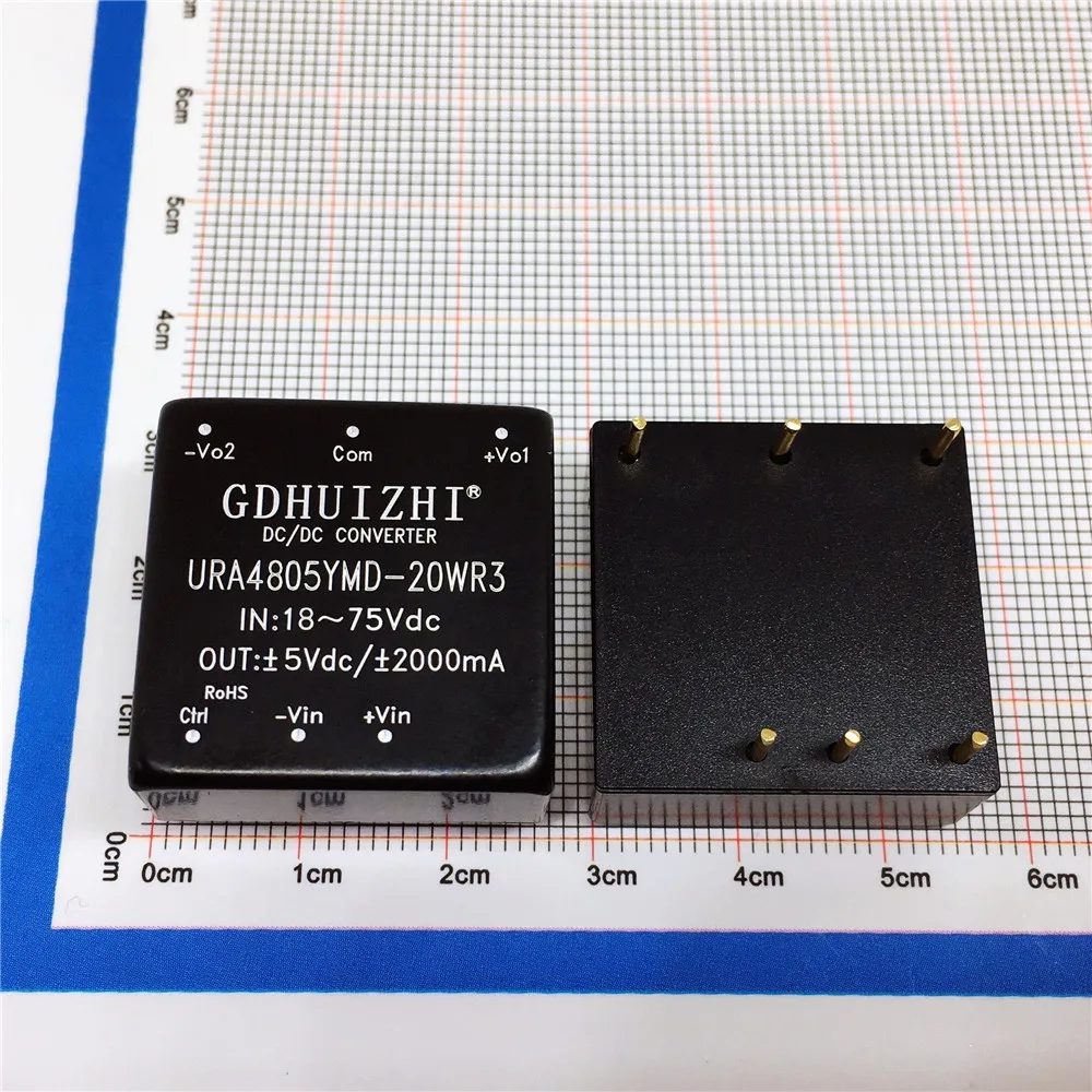 Free shipping  URA4803YMD-20WR3 GDhuizhi original isolated power supply input 18-75V output+/-3.3V 20W Power module