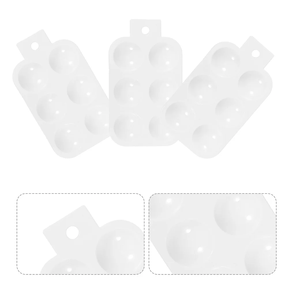 

10Pcs Paint Palette Plastic 6 Holes Lightweight Mixing Tray for Watercolor Painting Supplies Art Craft Plastic Pallets