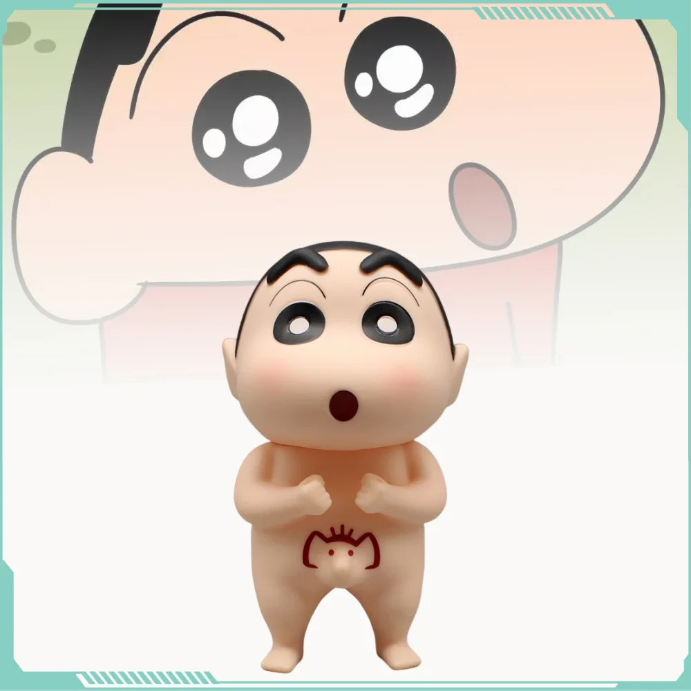 Crayon Shin-Chan Anime Figure Kid Shin-Chan Nude Bathe Action Figurine Statua in PVC Modello Bambola Ornamenti da scrivania Collezione Giocattolo Regalo