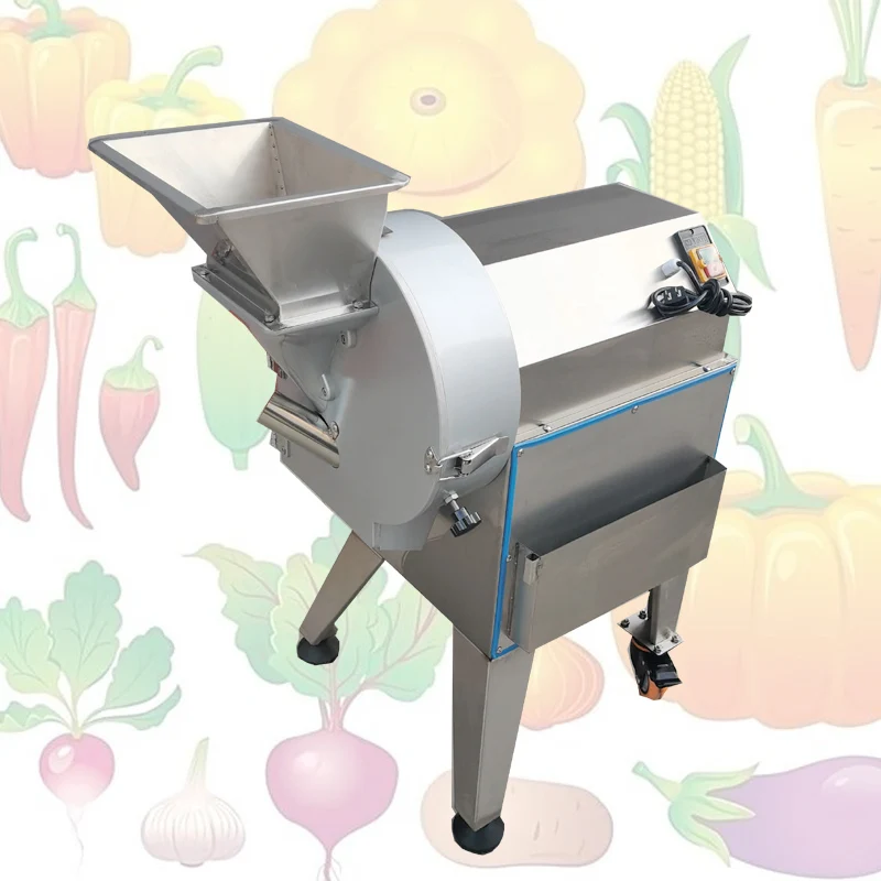 High Power Commercial Vegetable Processing Cutter For Canteen Kitchen Multi-Function Slice Shred Dice Vegetable Cutting Machine