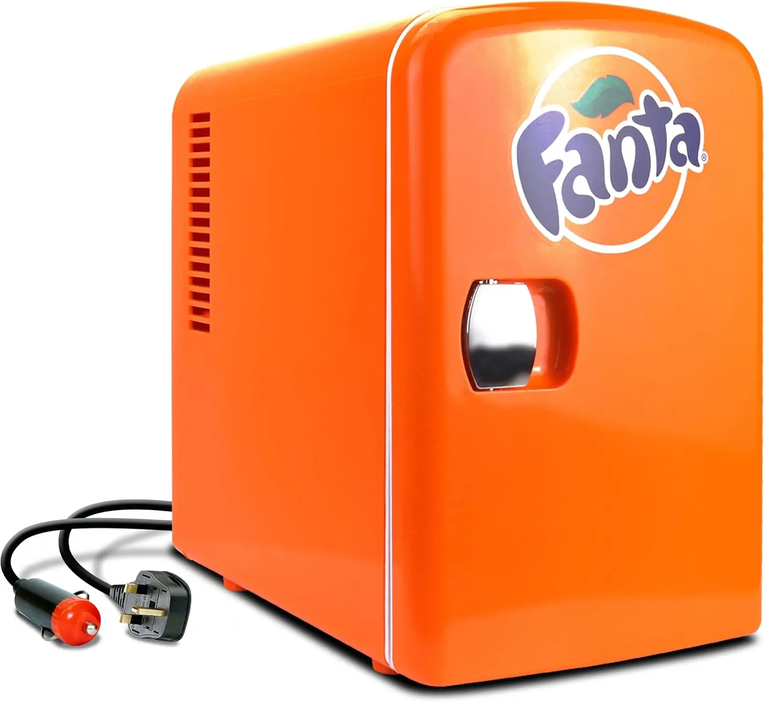 Mini Fridge 6 Can Cooler for Bedroom Office, Portable Beverage Fridge 12V 110V for Drinks Soda Wine Car Dorm Outdoor Patio