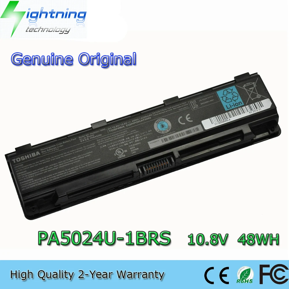 Imagem -01 - Brandnew Genuíno Original Pa5024u1brs 10.8v 4400mah Bateria do Portátil para Toshiba Satélite C800 C850 C855 L850 P850 brandnew genuino original pa5024u1brs 108v 4400mah bateria do portatil para toshiba satelite c800 c850 c855 l850 p850 01