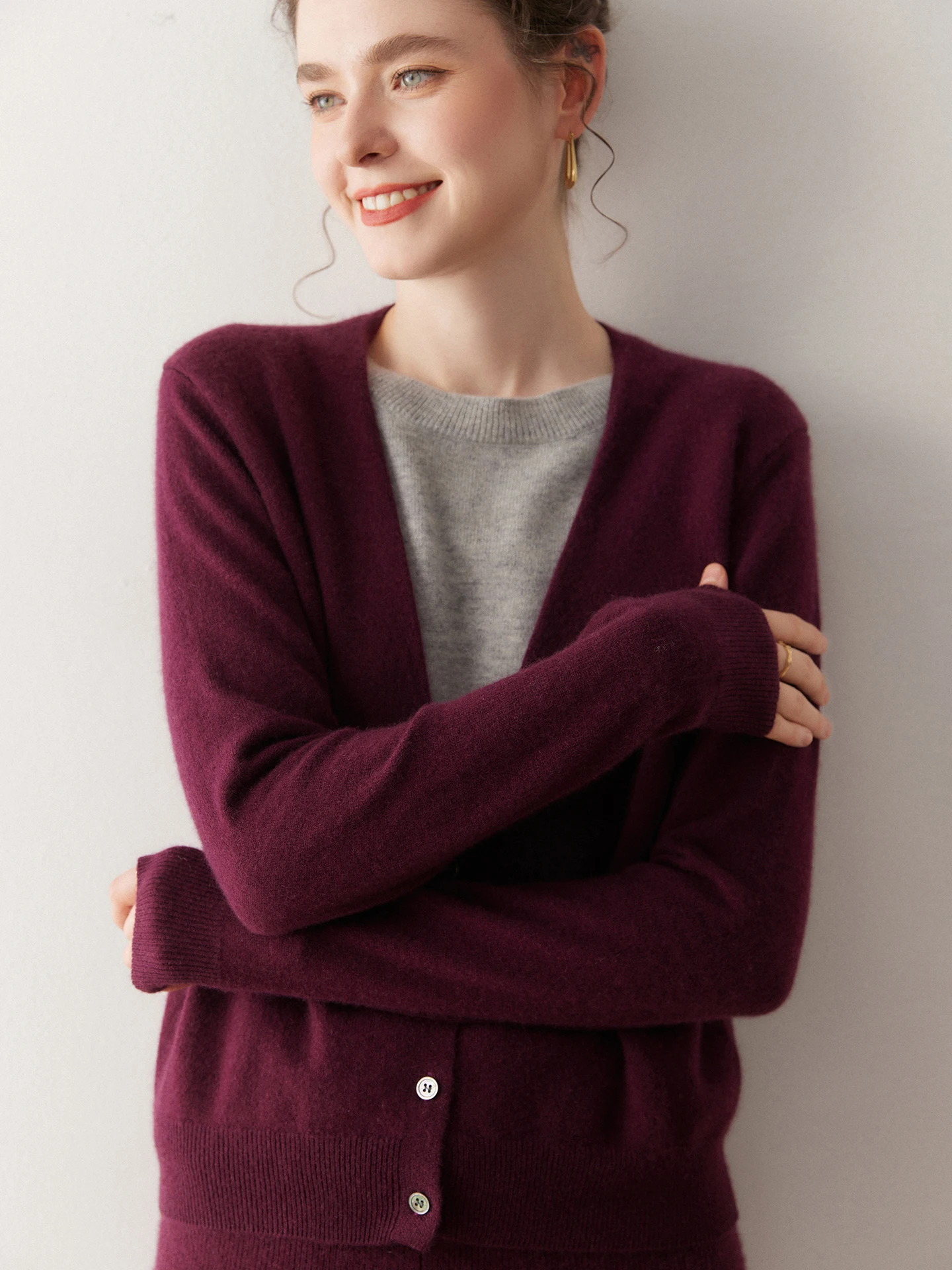 

TLOML шикарный осенне-зимний женский свитер из 100% кашемира с большим v-образным вырезом, искусственный пуловер из двух предметов, кашемировый свитер, мягкий теплый повседневный топ