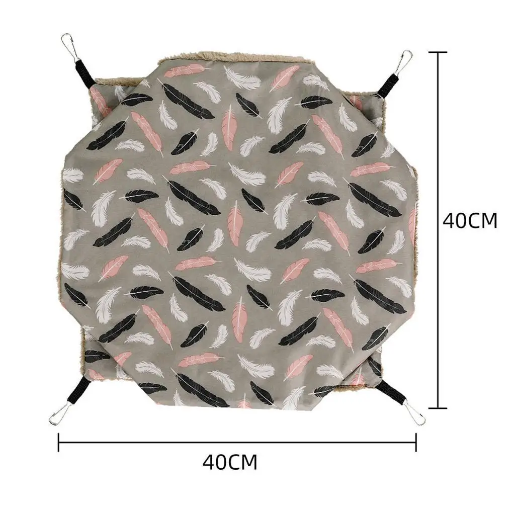 أرجوحة هامستر قطنية للحيوانات الأليفة الصغيرة ، سرير معلق بثلاث طبقات ، منزل دافئ ، نفق للشينشيلا والقوارض ، ملحقات القفص #6