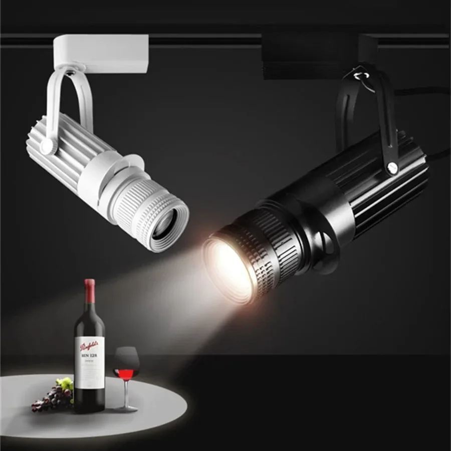 5W 10W 20W 30W Zoomable LED Track Light Modern Adjustable Rail Spotlight Restaurant Cafe Museum Decor Focus Track Lamp