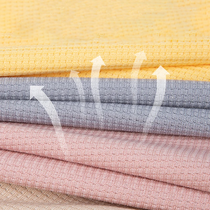 170x50cm Solid Color Knitted Waffle Plaid Fabric For T-shirts, Hoodies, Pillows Handmade DIY Clothing Fabrics TJ21732