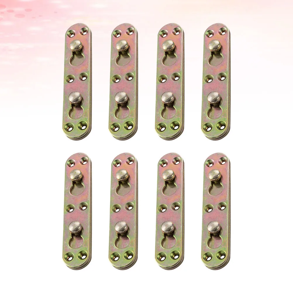 8 قطعة تركيبات السكك الحديدية للسرير معدنية متينة مقاومة للصدأ إطار بين قوسين تجميع سريع لإطارات السرير الألواح الأمامية وألواح القدم والأثاث