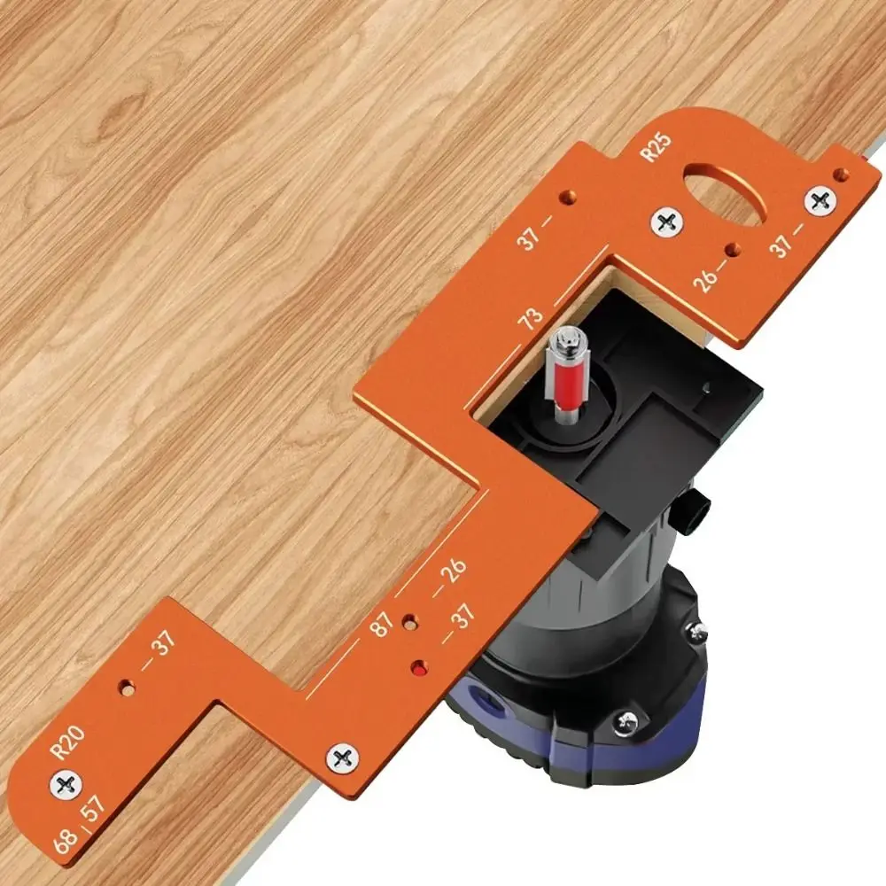 

Muiti Size Adaptation Cabinet Door Slotted Template Handle Free Aluminum Alloy No Handle Slotting Mold Invisible