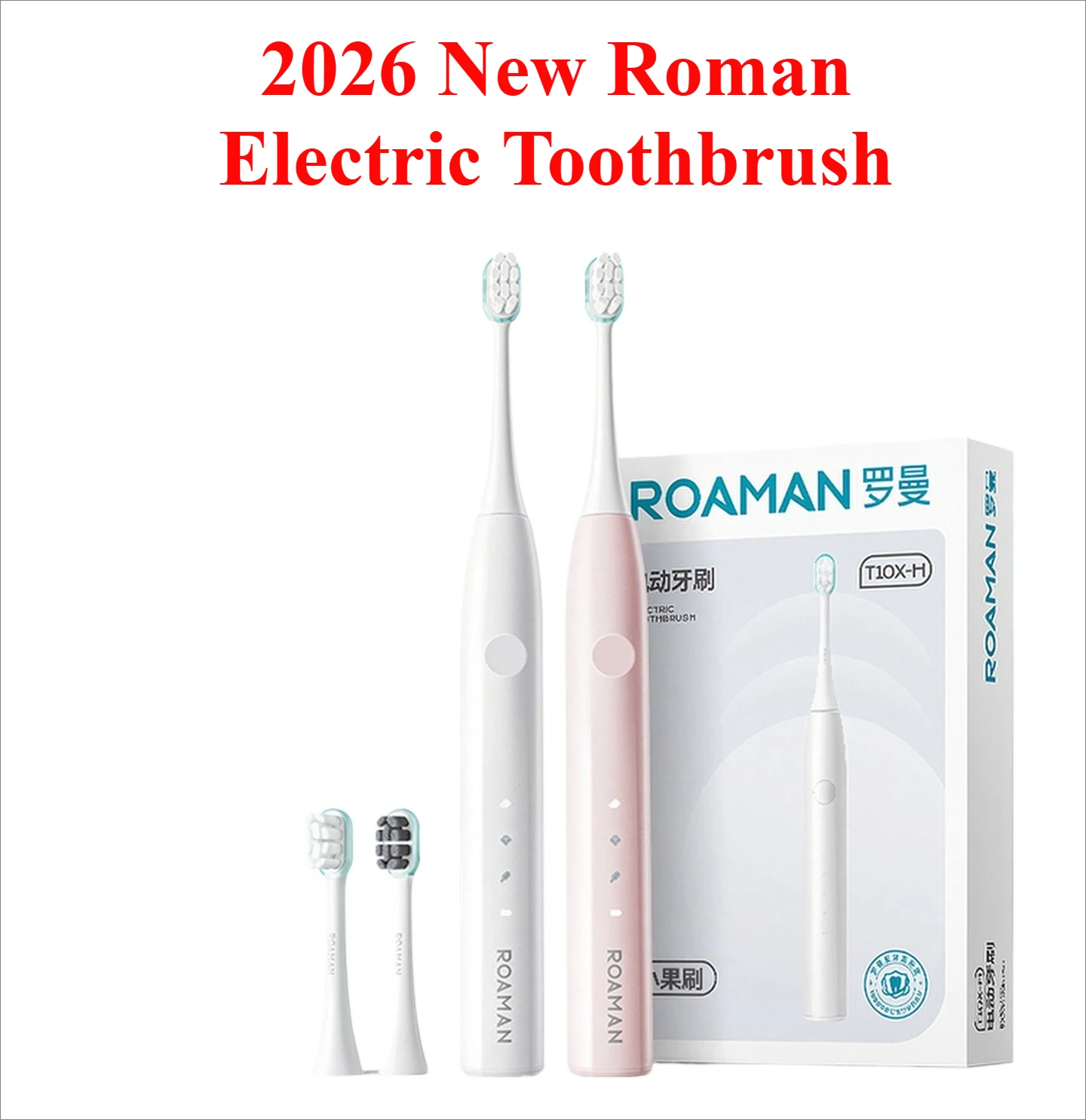 

2026 New Roman Electric Toothbrush Couple Set Adult Smart Soft Hair Birthday Valentine's Day Gift Student T10X-H smart brush
