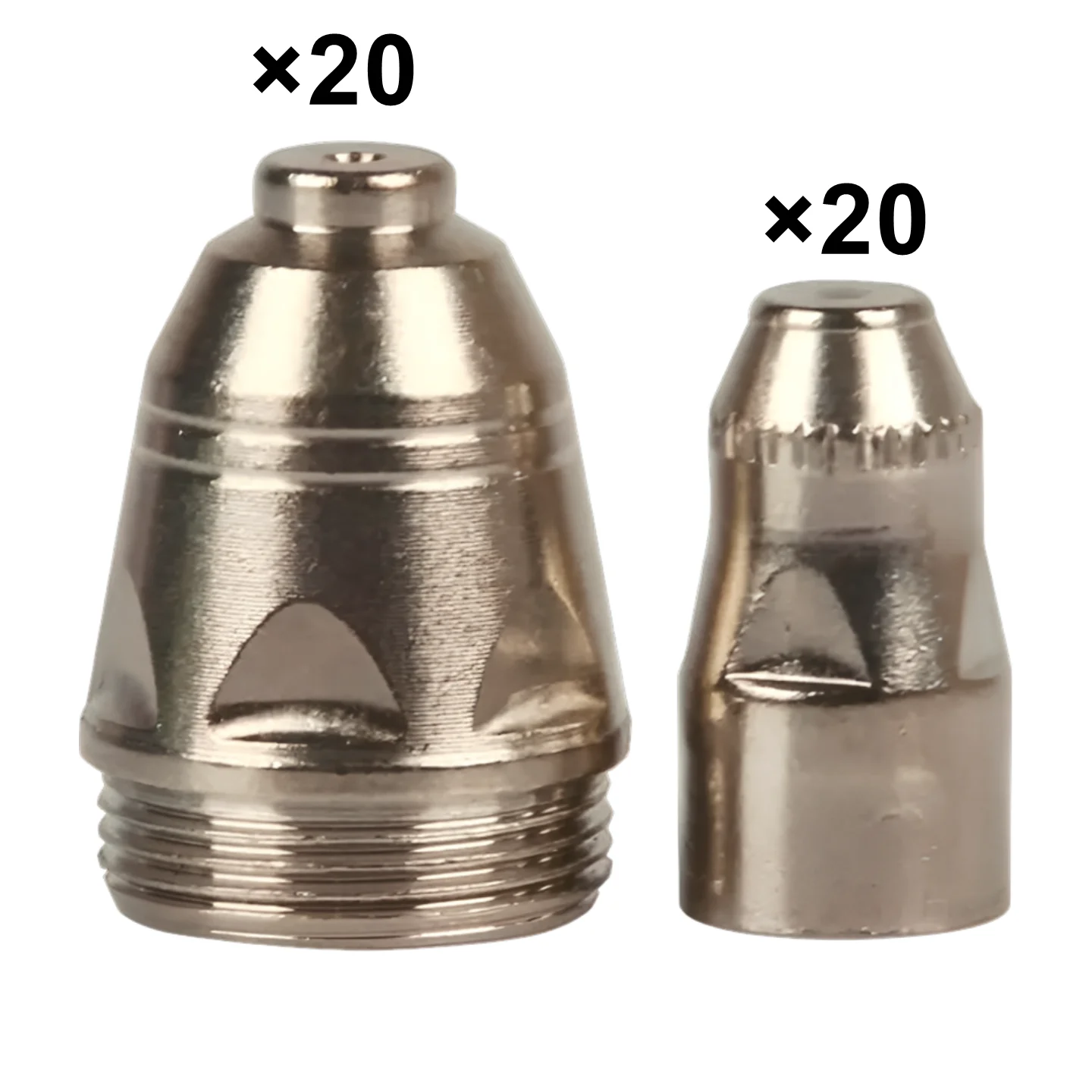 

Hafnium 20PK Nozzle 1.1mm 1.3mm 1.5mm 1.7mm 1.9mm + 20PK Electrode P80 Feimate Air Plasma Cutting Torch Consumables