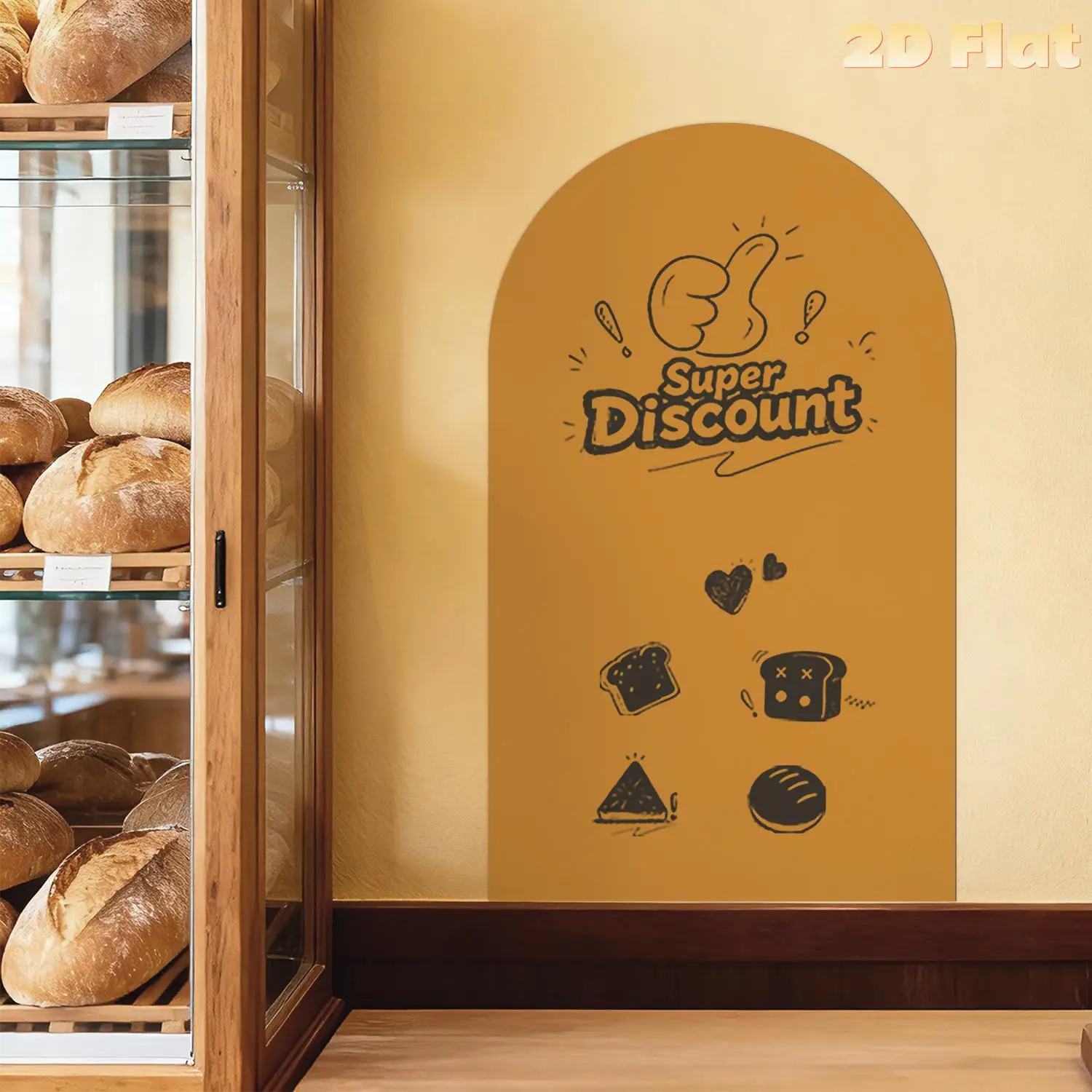 caramel-brown-color-arched-magnetic-whiteboard-wall-sticker-easy-to-write-and-clean-magnetic-boardsuitable-for-birthday-party