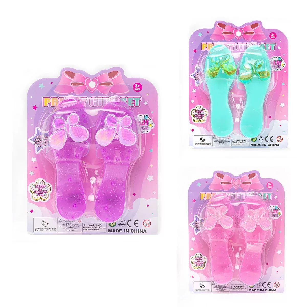 Crystal Princess Shoes Dress Up Toy For Girls 3 Year,High Heel Party Cosplay Toys Set With Sparkly Accessories Pretend Play Gift