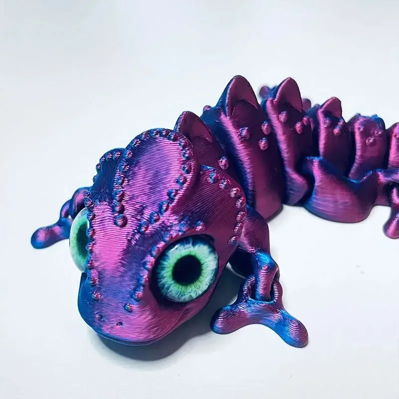 جديد ثلاثية الأبعاد الطباعة الحرباء أرقام متعددة المفاصل المنقولة محاكاة عيون للمنزل اكسسوارات الاطفال هدية غرفة الديكور ثلاثية الأبعاد prinнter