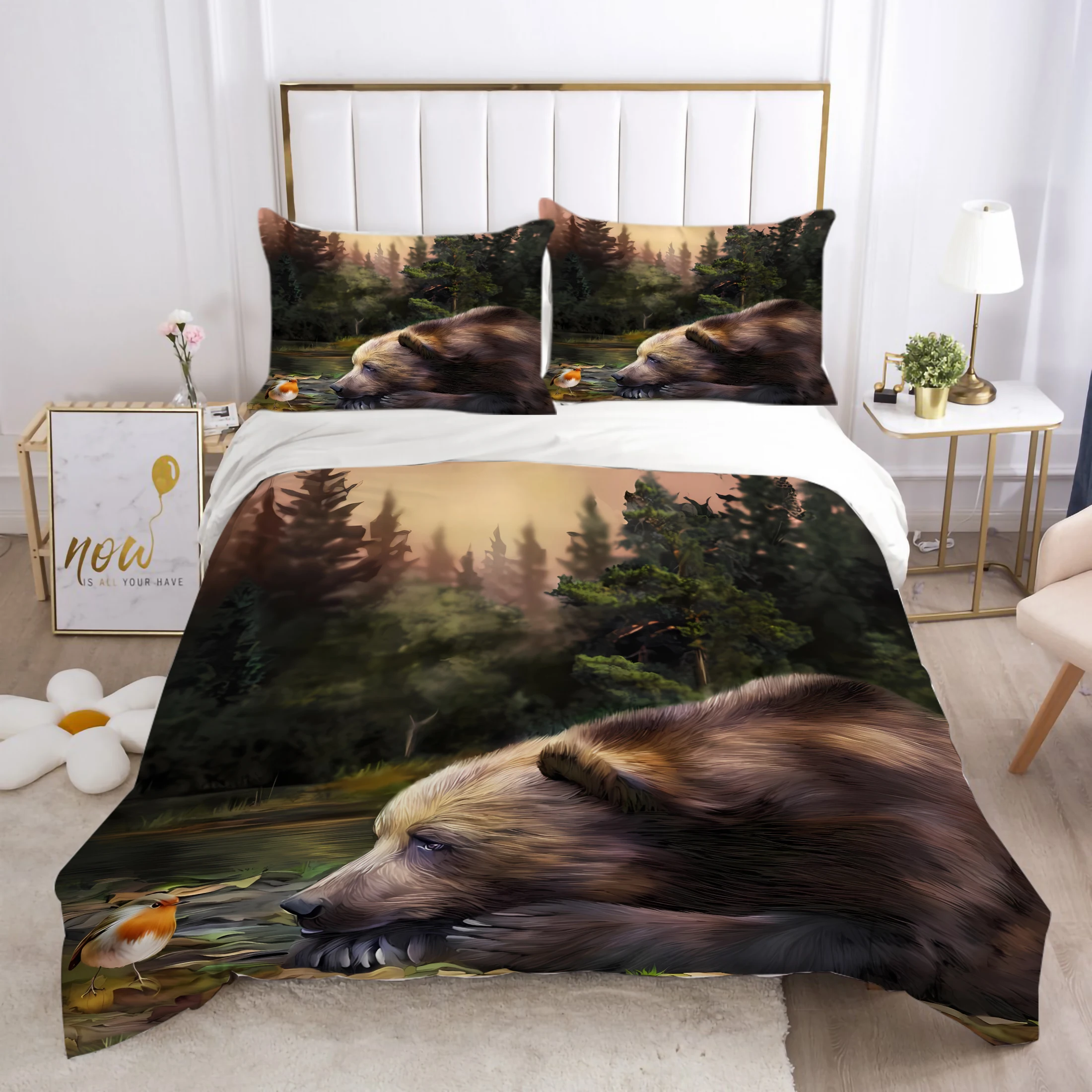 

Comforter Cover Set Luxury Duvet Cover 3D Bedding Set Cartoon Print Home Quilt Cover