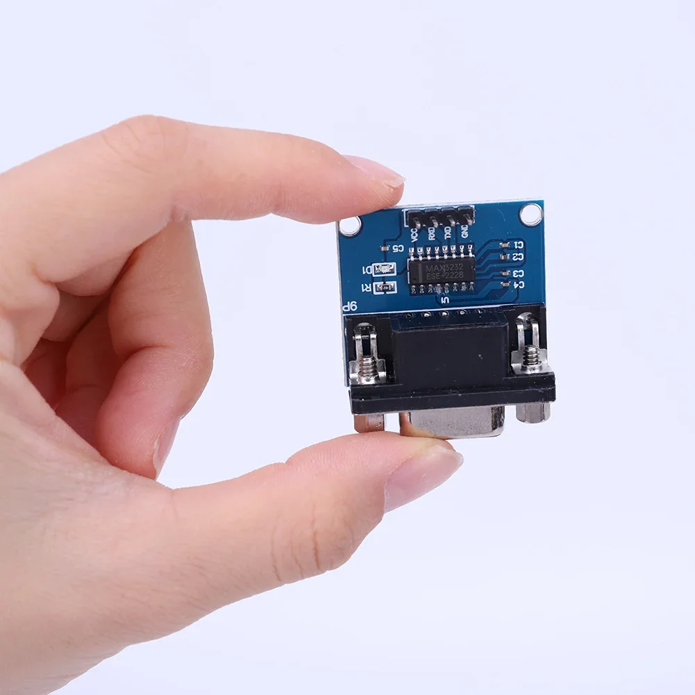 1-10PCS MAX3232 RS232 to TTL Serial Port Converter Module TX RX VCC GND Female DB9 Connector 3.3V-5.5V MAX232 Flashing Board