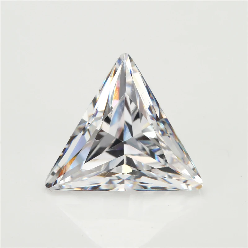 Size 3x3mm-10x10mm 5A Triangle Cut White Cubic Zirconia Stone Loose CZ Stones Synthetic Gemstone For Jewelry Making