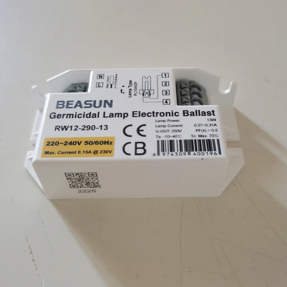 BEASUN RW12-290-13 13W  220-240V Germicidal UV Lamp Switch for Lamps PL13W/2P