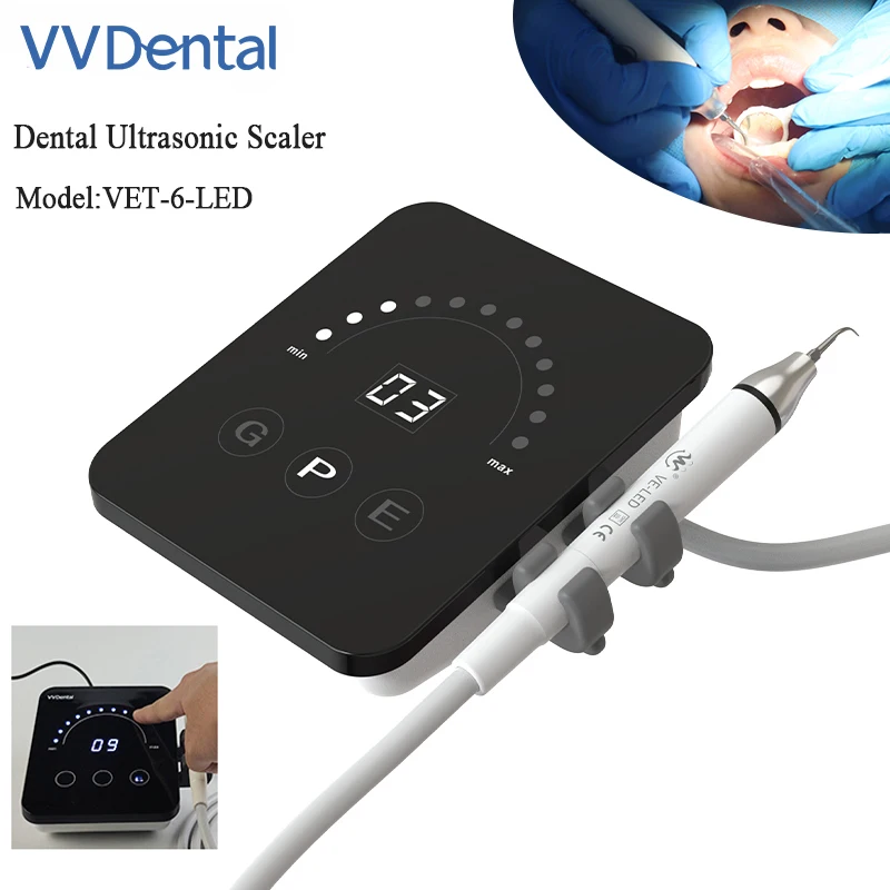 VVDental Dental Ultrasound Scaler With LED for Remove Dental Plaque And Calculus Oral Teeth Whitening Supplies With 5 Tips