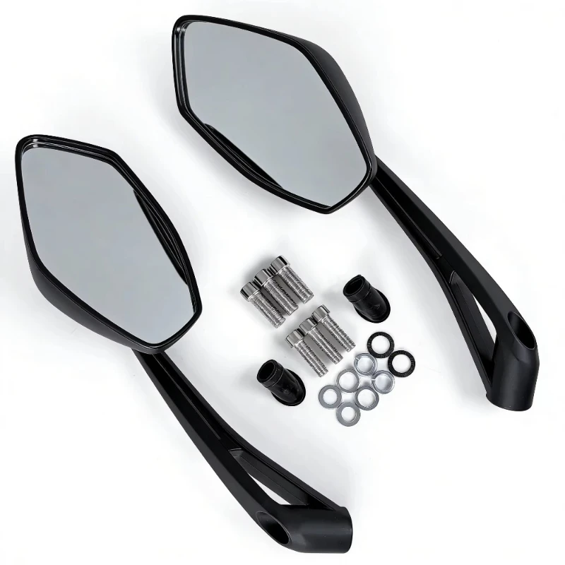 2pcs Wide Angle Adjustable Motorcycle Rearview Mirrors Side View Mirrors For NIU UQi+ NQiGT MQi2 MQi+ NXT NX X3 XQi3 SQi F600